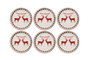 Hermia Ylbtat4 Juego de Platos de Postre Navideños de Porcelana (6 piezas) para Celebraciones Festivas, Aptos para Lavavajillas y Microondas, 19.3 x 19.3 x 2 cm
